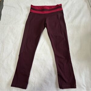 Lululemon Athletica Burgundy Leggings